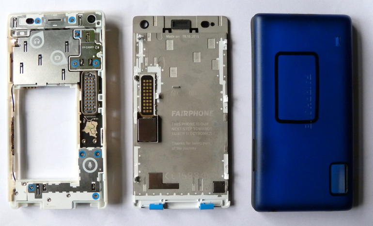 The fairphone 2 disassembled 