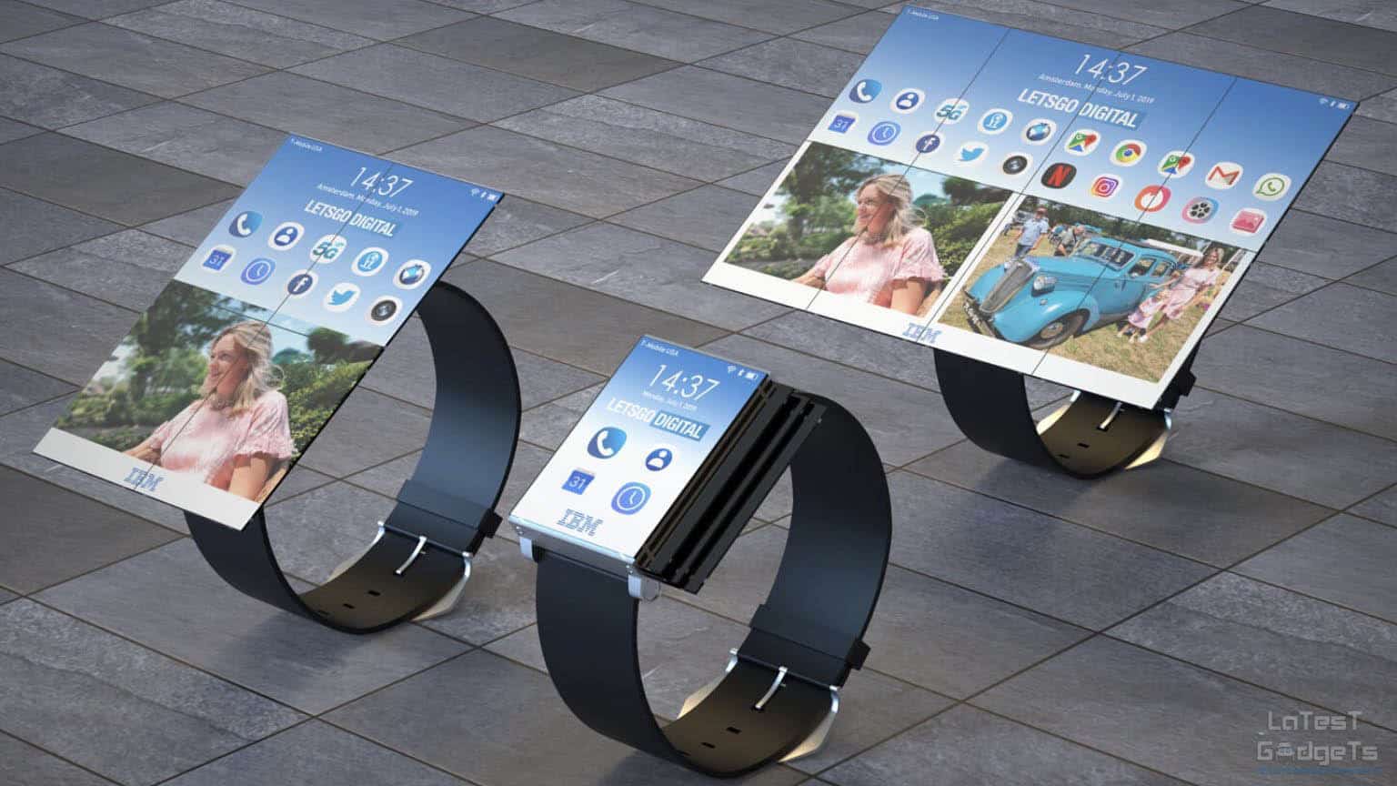 IBM foldable tablet watch