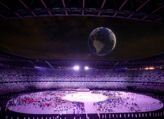 Tokyo Olympics opening ceremony included a light display with 1,800 drones